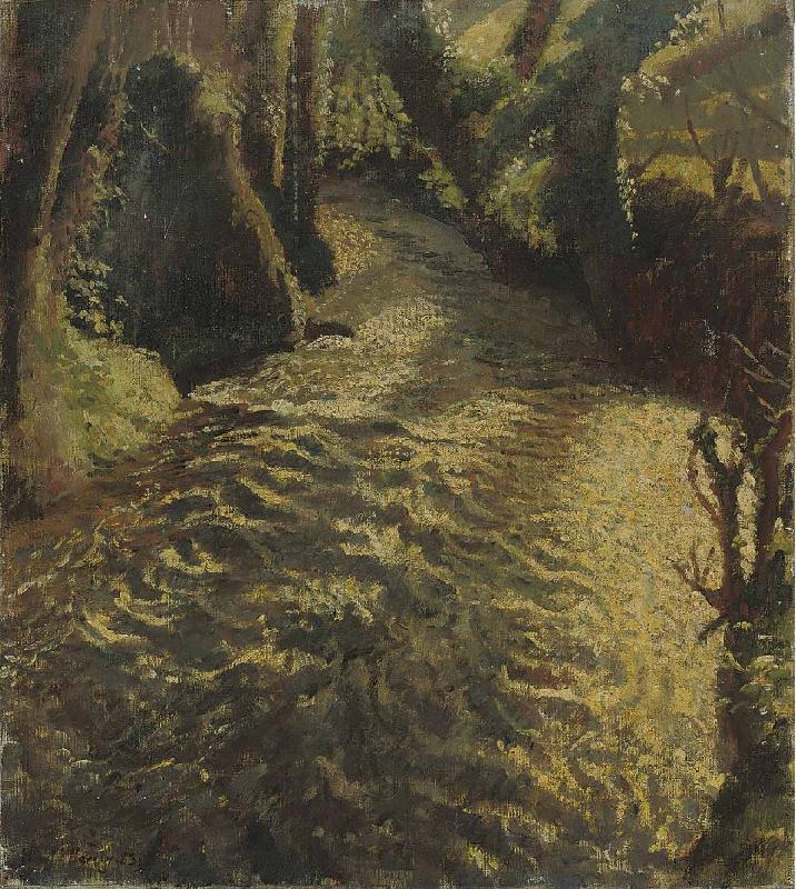 Harold Herbert The stream in Winter oil painting image